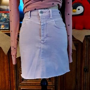 HOLLISTER PINK DENIM MINI SKIRT